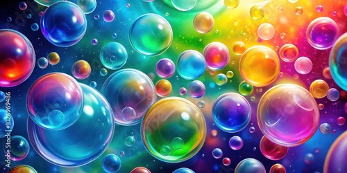 Abstract colorful background with bubbles, vibrant, colorful, abstract, bubbles, pattern, texture, design, wallpaper