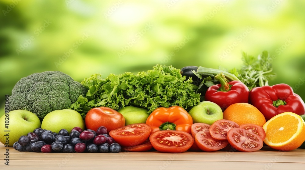 Close-up of vibrant fresh vegetables and fruits on wooden table, symbolizing healthy blood pressure foods, emphasizing natural nutrition and wellness. Close-up of vibrant fresh vegetables and fruits on wooden table, symbolizing healthy blood pressure foods, emphasizing natural nutrition and wellness.