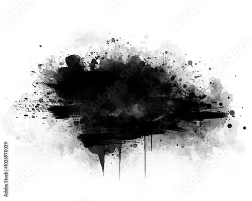 Black graffiti spray paint frames ink splatters and drips, stencil border, Grunge backgrounds, Spray Paint Vector Elements isolated on White Background, Ink blots set, text frame, Street style.