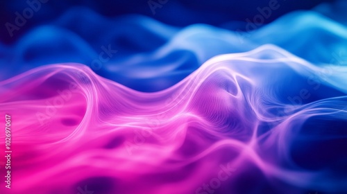 Abstract Background blue and pink color with Gaussian blur smooth and waves. 