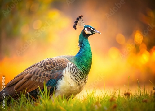 Wallpaper Mural Minimalist Peahen in Natural Habitat – Elegant Wildlife Photography for Nature Lovers Torontodigital.ca