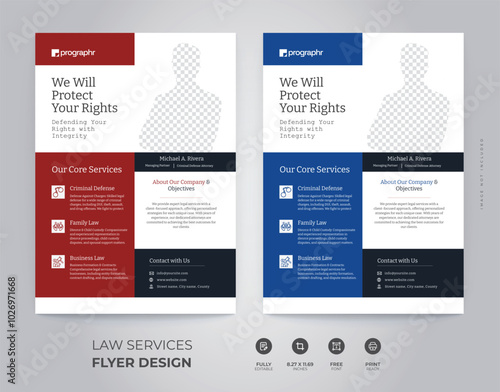 Law Services Flyer Design Template