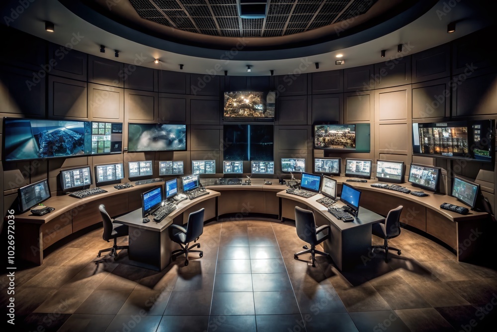 Minimalist Surveillance Room: Modern Security Technology in a Clean Space Minimalist Surveillance Room: Modern Security Technology in a Clean Space