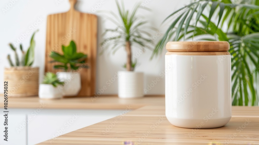 Eco-Friendly Kitchen with Wooden Countertops and Reusable Containers for Sustainable Living Eco-Friendly Kitchen with Wooden Countertops and Reusable Containers for Sustainable Living