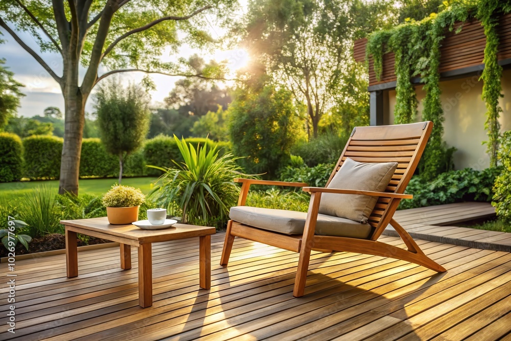 Modern Outdoor Lounge Chair with Sleek Design and Comfortable Wooden Slats for Relaxation Modern Outdoor Lounge Chair with Sleek Design and Comfortable Wooden Slats for Relaxation