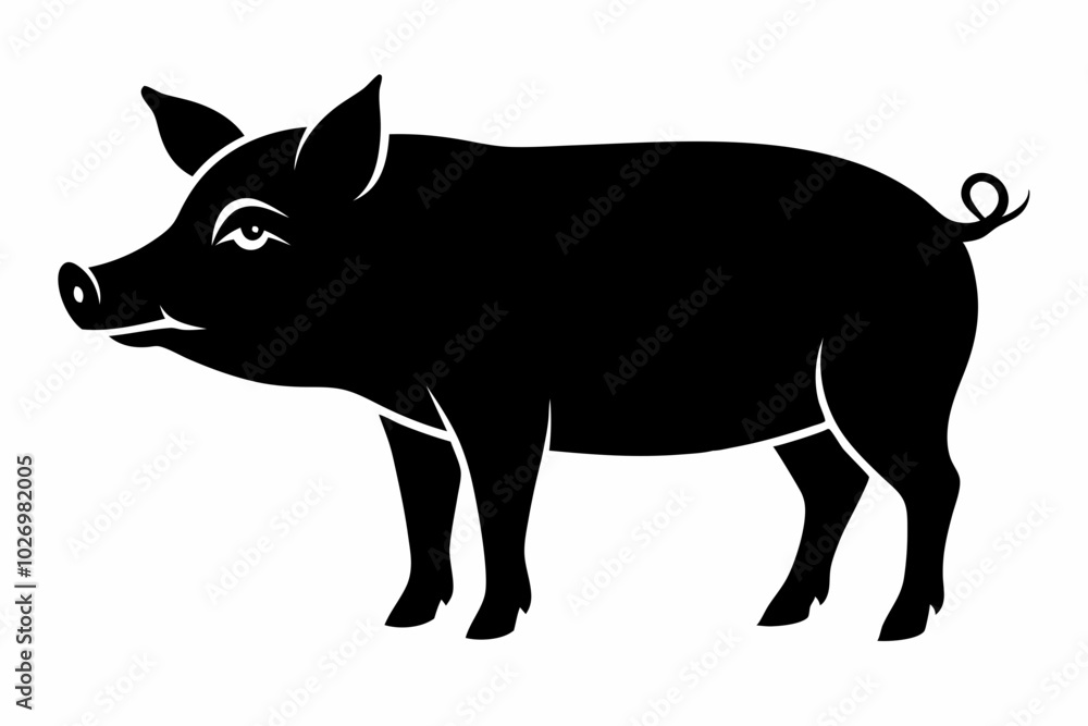Pig Animal Logo Black Silhouette Vector, Pig Silhouette, Pig graphic icon
Pig Animal Logo Black Silhouette Vector, Pig Silhouette, Pig graphic icon