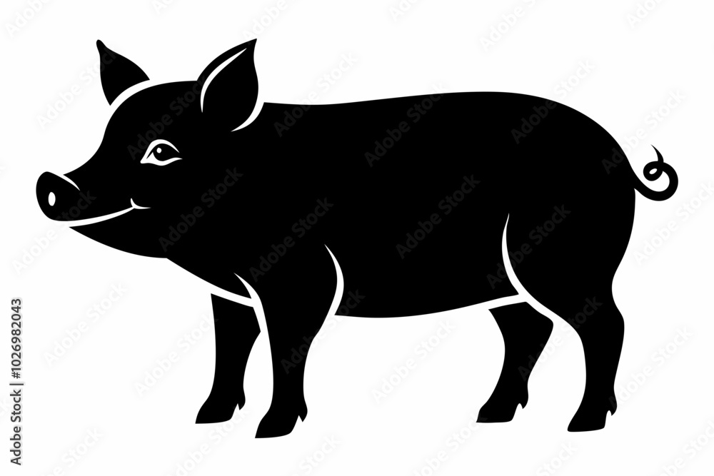 Pig Animal Logo Black Silhouette Vector, Pig Silhouette, Pig graphic icon
Pig Animal Logo Black Silhouette Vector, Pig Silhouette, Pig graphic icon