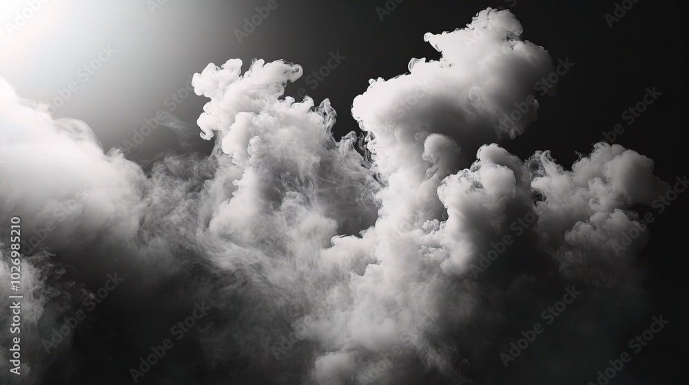 Obraz premium Dramatic Cloud Formation in Monochrome Style