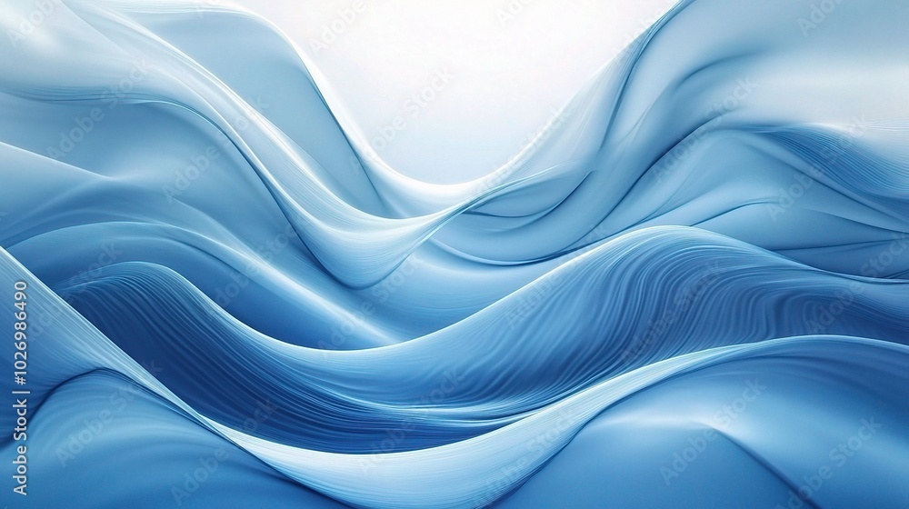 Fluid Blue Waves Abstract Background Concept Fluid Blue Waves Abstract Background Concept