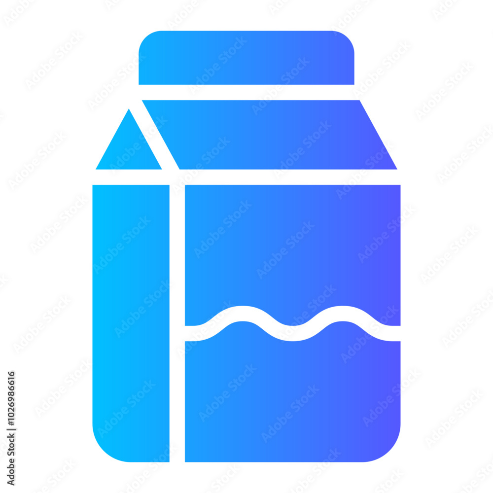 milk carton gradient icon milk carton gradient icon