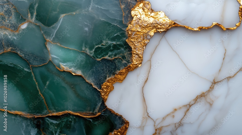 Abstract marbled texture with dark green and gold accents for design and digital media Abstract marbled texture with dark green and gold accents for design and digital media