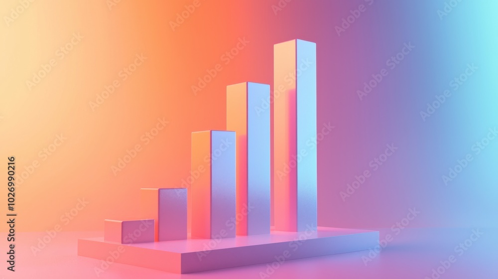 Financial growth, minimalist style, bar charts, uptrend, simple colors, clean and professional look Financial growth, minimalist style, bar charts, uptrend, simple colors, clean and professional look