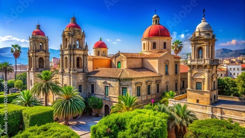 Panoramic View of San Cataldo Church in Palermo, Sicily - Architectural Marvel and Historic Landmark