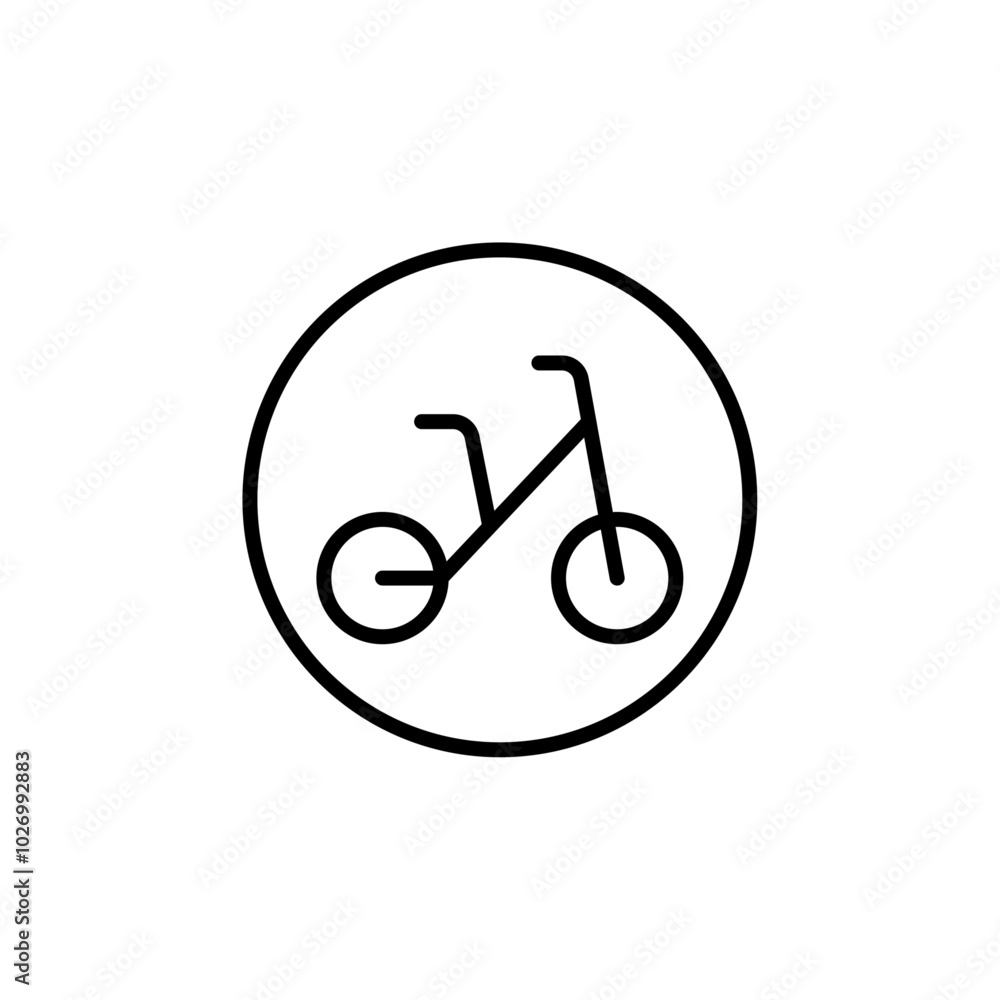 Bike icon Thin vector set Bike icon Thin vector set