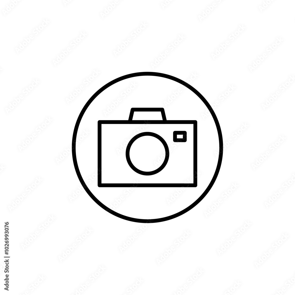 Camera icon Thin vector set Camera icon Thin vector set