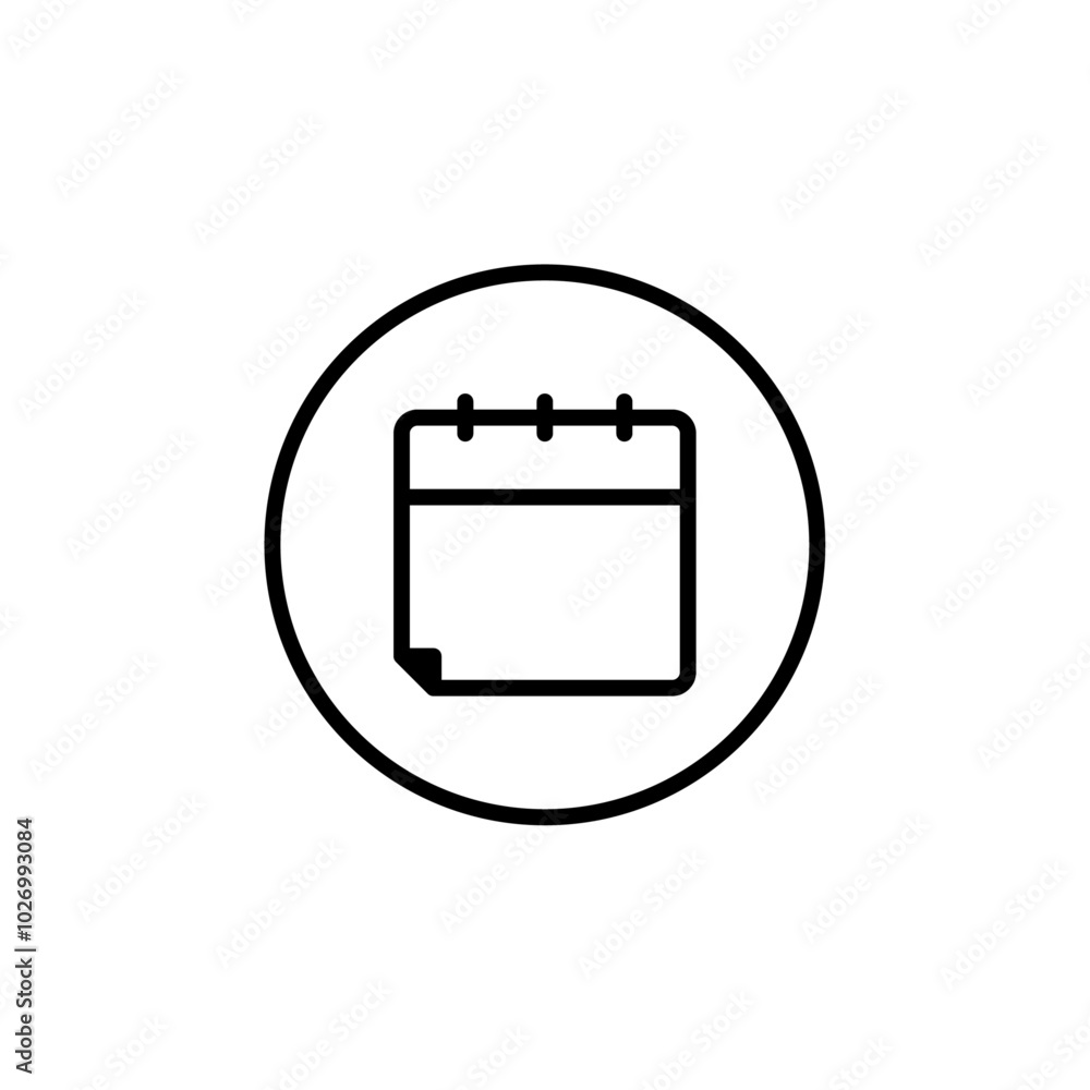 Calendar icon Thin vector set Calendar icon Thin vector set