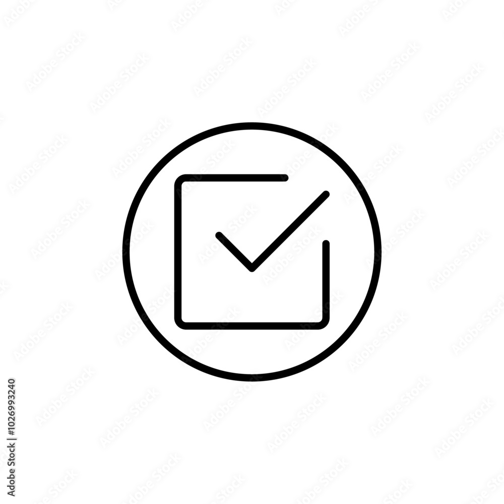 Check icon Thin vector set Check icon Thin vector set