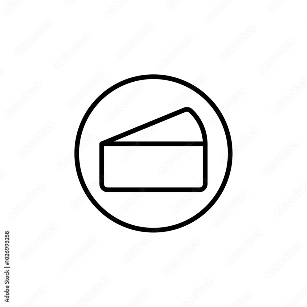 Cheese icon Thin vector set Cheese icon Thin vector set