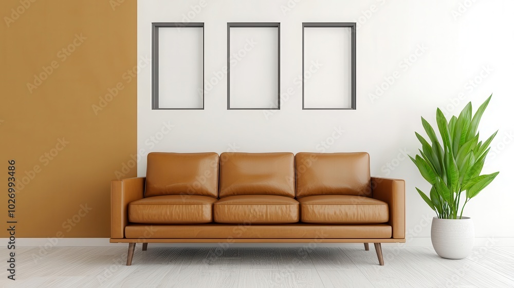 Minimalist living room with industrialstyle windows, a modern leather sofa, and simple wall decor industrial windows, leather sofa, minimalist wall decor Minimalist living room with industrialstyle windows, a modern leather sofa, and simple wall decor industrial windows, leather sofa, minimalist wall decor