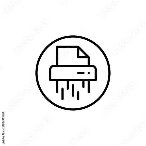 Delete document file icon Thin vector set