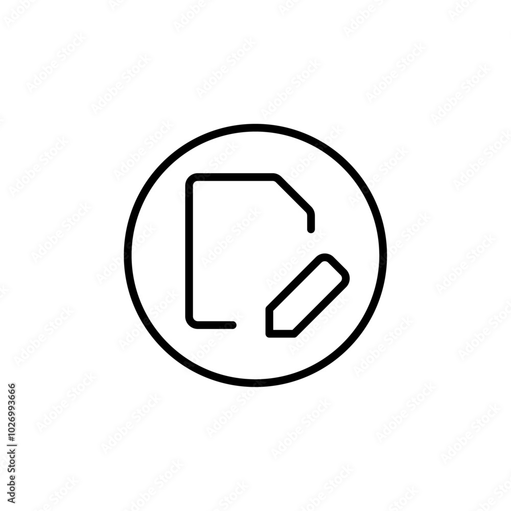 Editable file icon Thin vector set Editable file icon Thin vector set