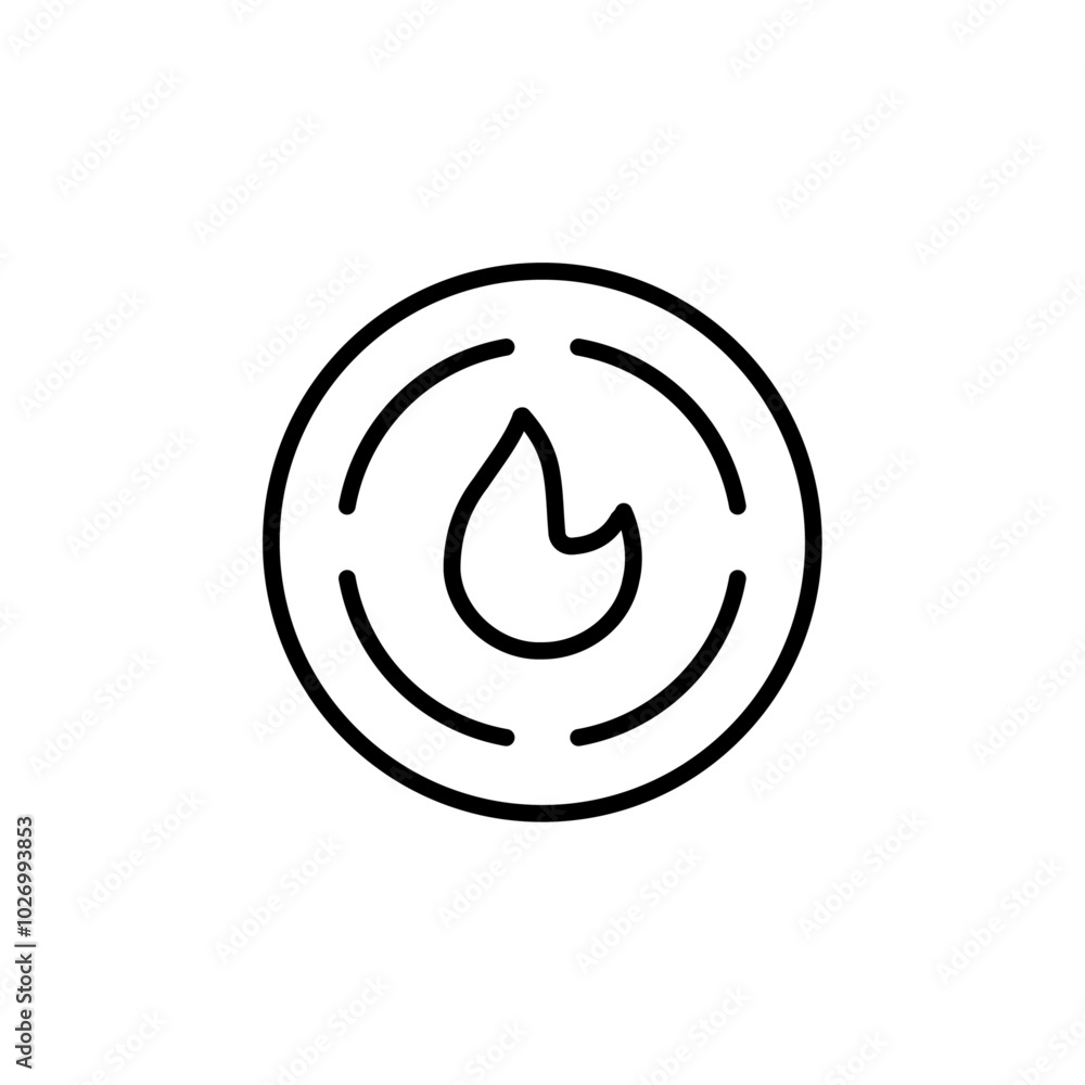 Fire alarm icon Thin vector set Fire alarm icon Thin vector set