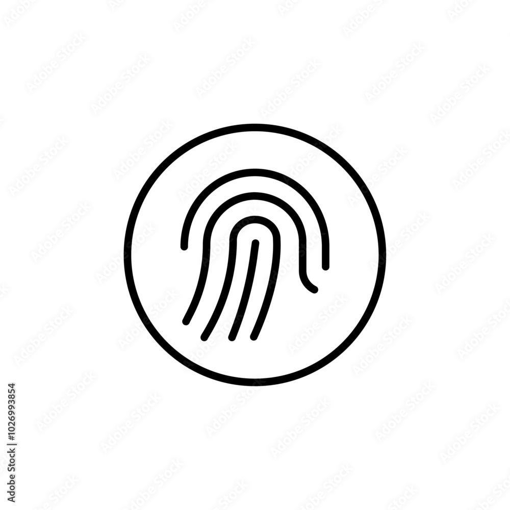 Fingerprint icon Thin vector set Fingerprint icon Thin vector set