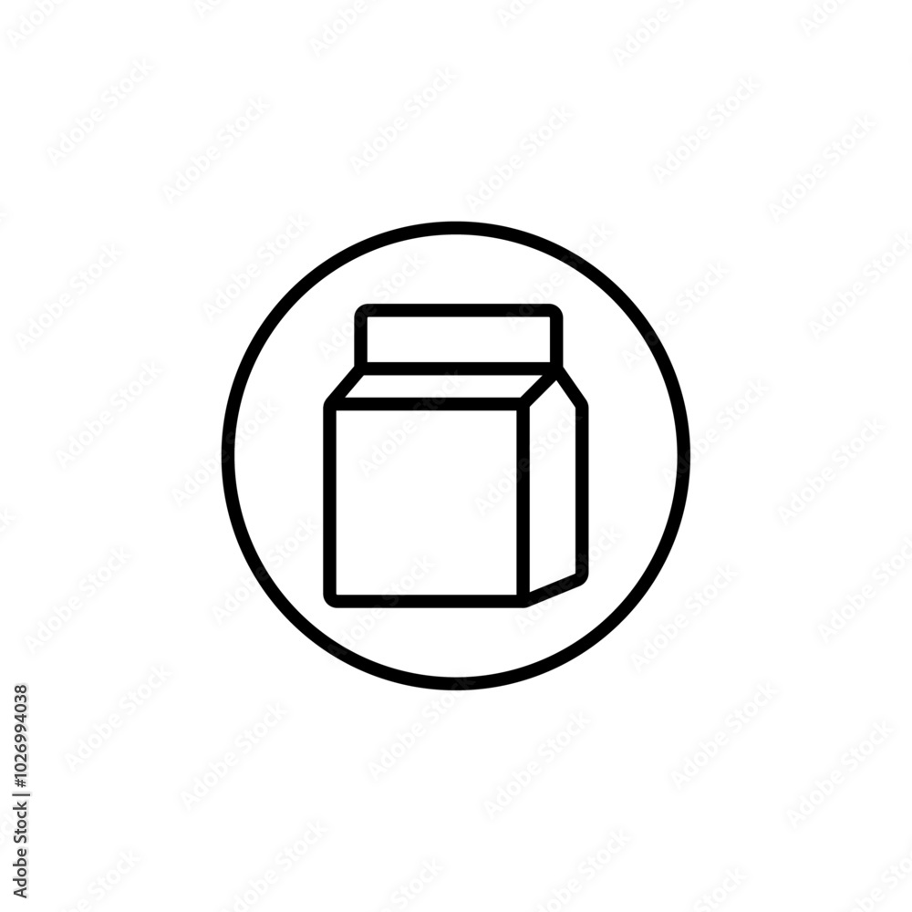 food container icon Thin vector set
