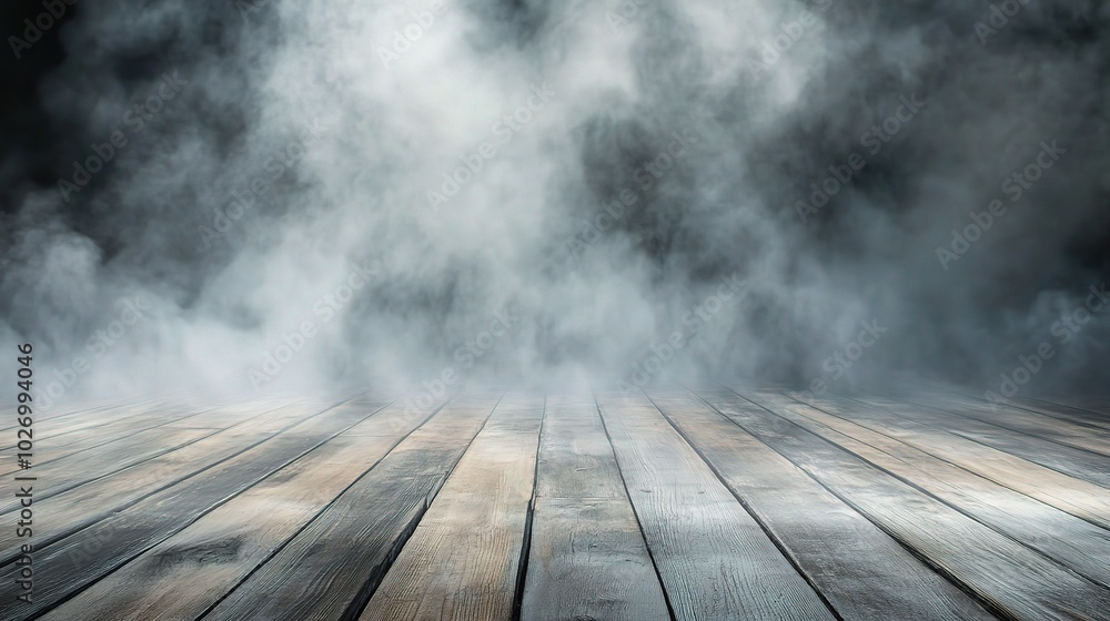 Misty Wooden Floor Background for Creative Projects Misty Wooden Floor Background for Creative Projects