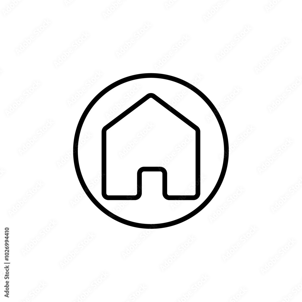 House icon Thin vector set House icon Thin vector set