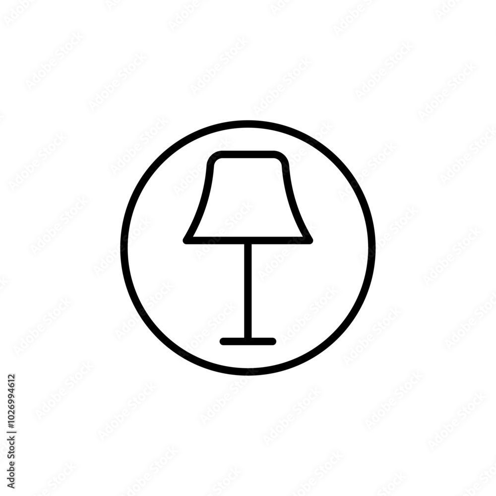 Lamp icon Thin vector set Lamp icon Thin vector set