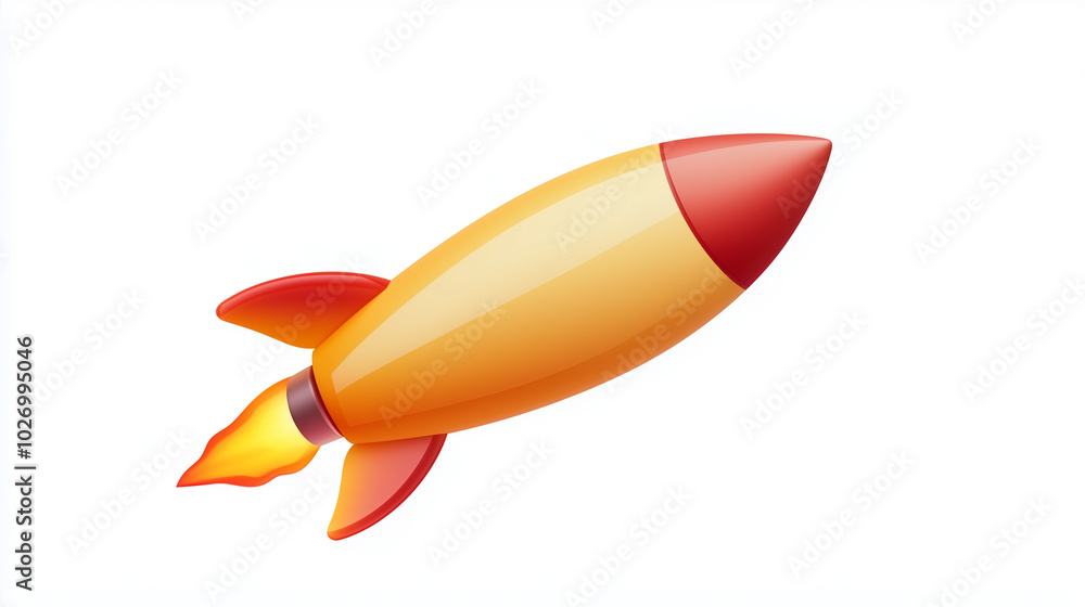 rocket on a white rocket on a white