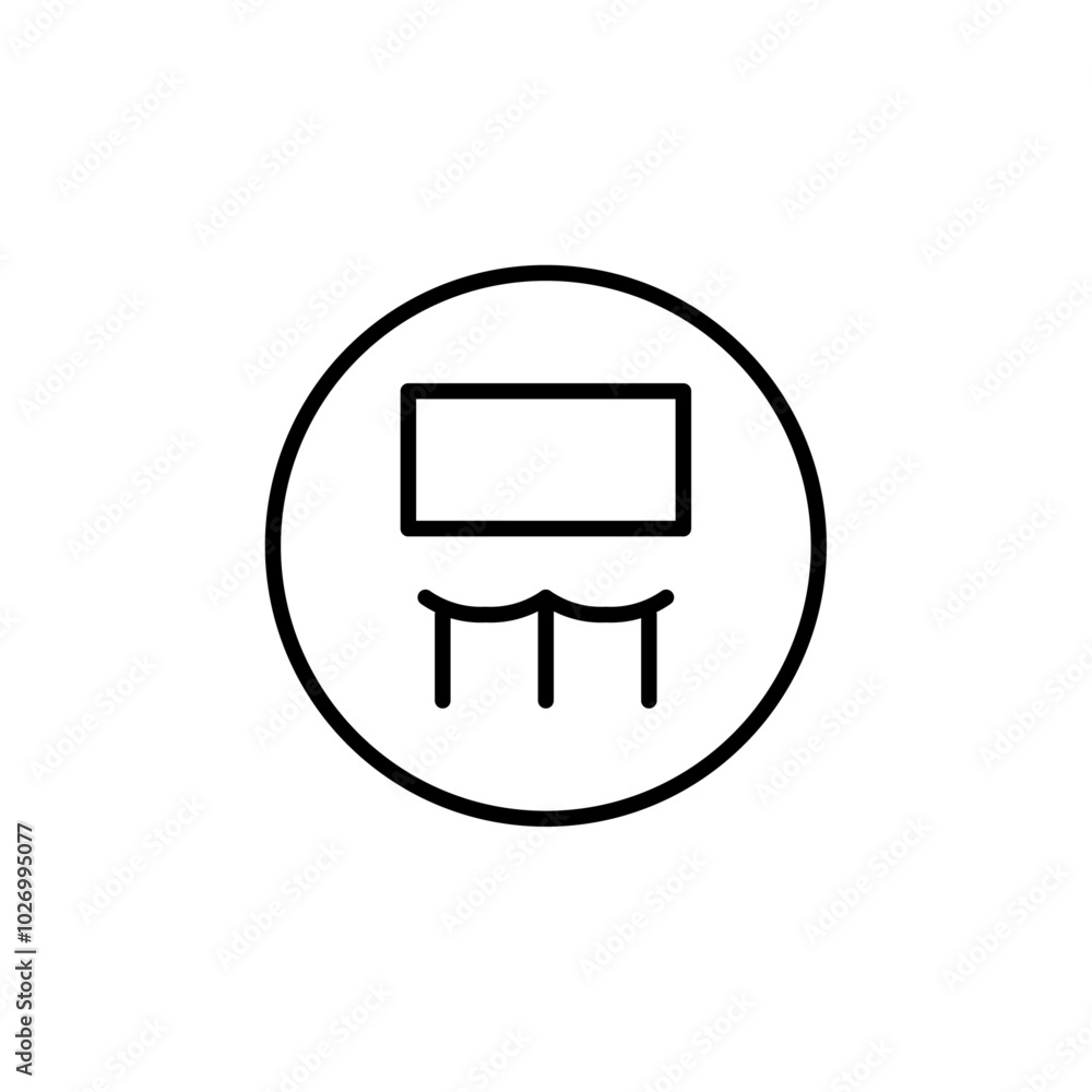 Museum icon Thin vector set Museum icon Thin vector set