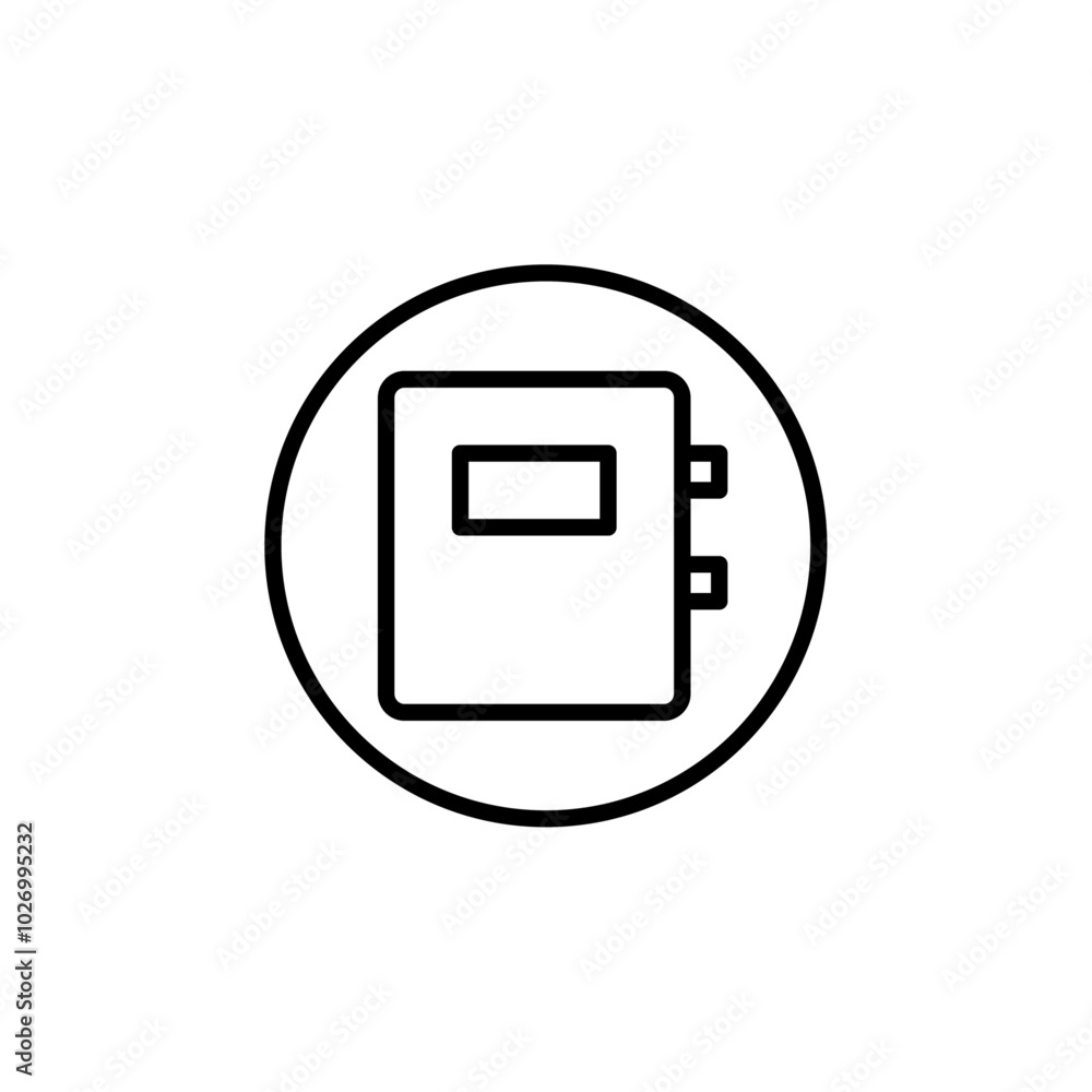 Notebook icon Thin vector set Notebook icon Thin vector set