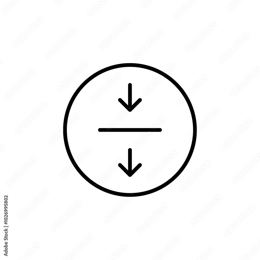 Scroll down icon Thin vector set Scroll down icon Thin vector set