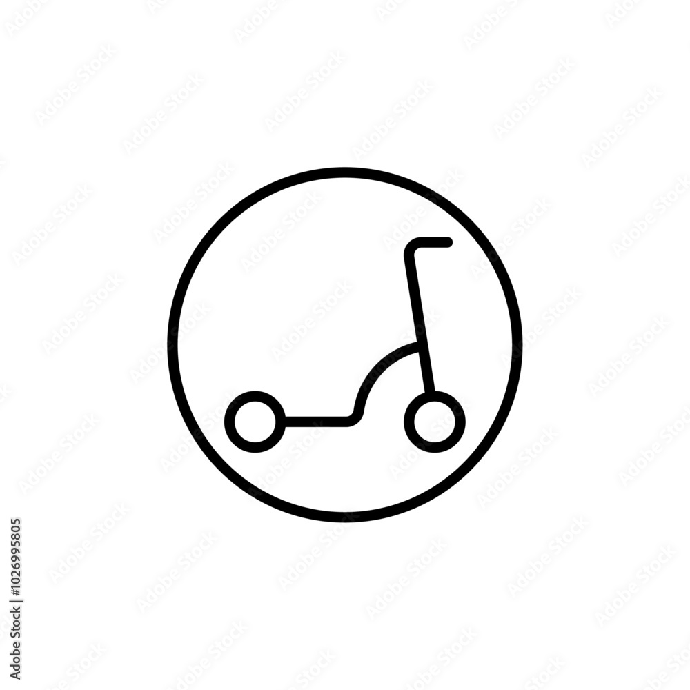 Scooter icon Thin vector set Scooter icon Thin vector set