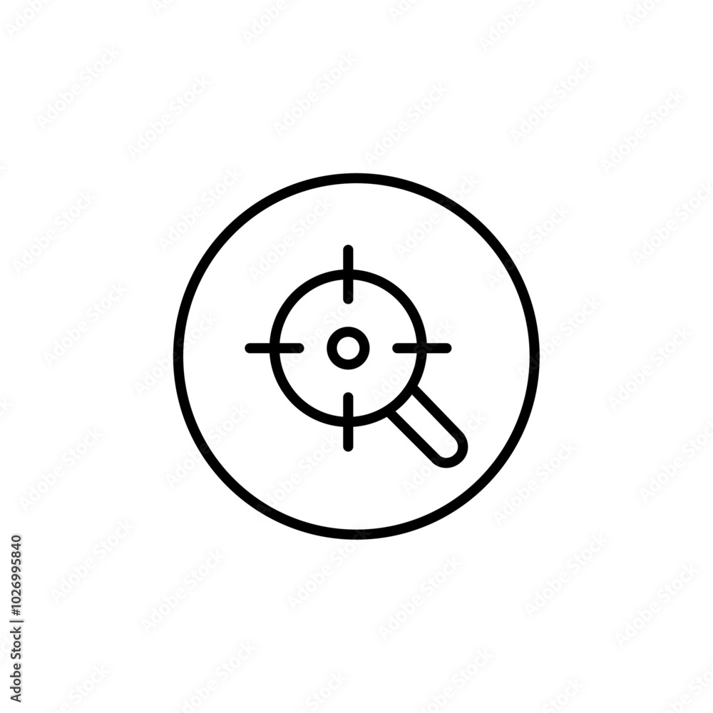 Search target icon Thin vector set