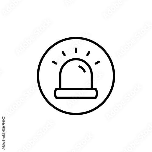 Siren icon Thin vector set