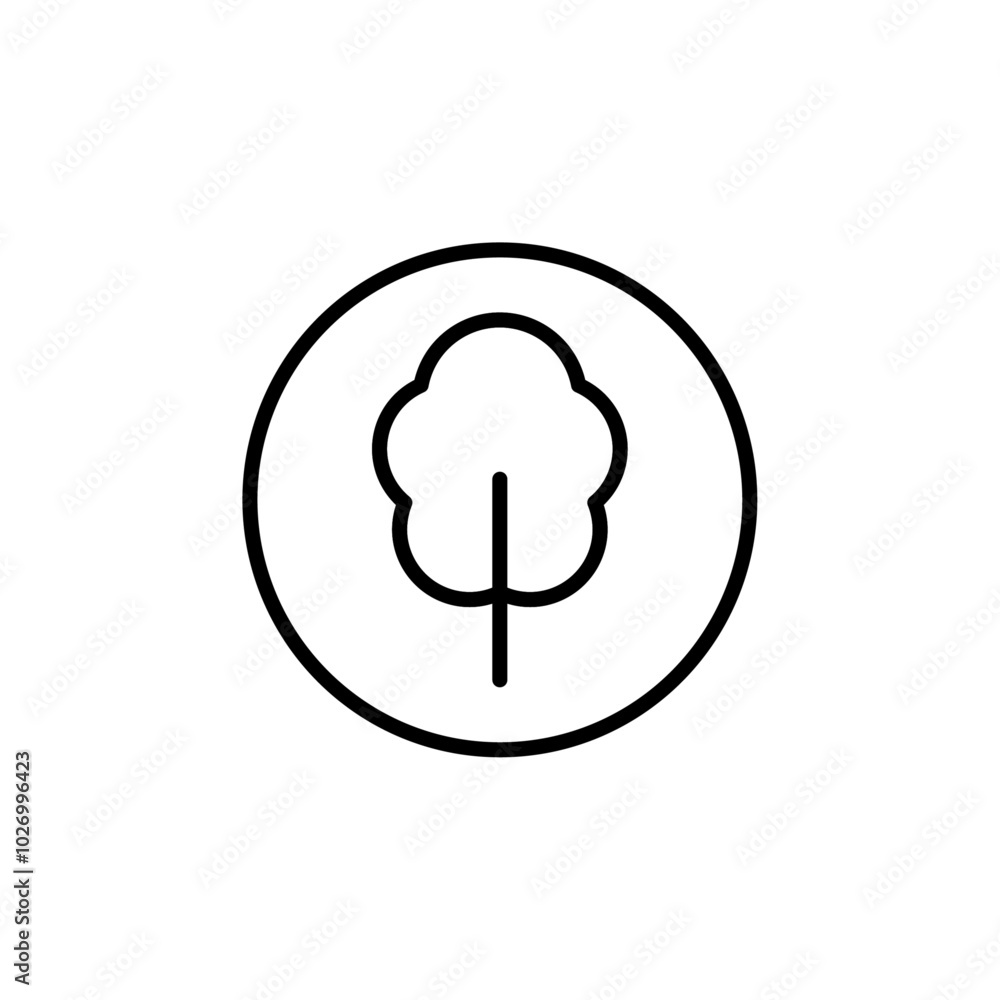 Tree icon Thin vector set Tree icon Thin vector set