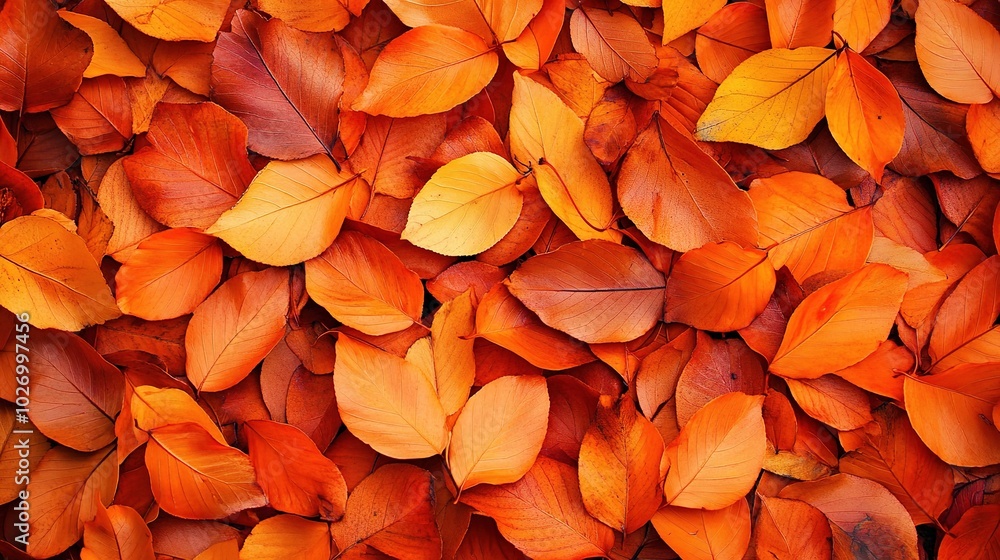 Vibrant Autumn Leaves in Rich Orange and Yellow Hues Vibrant Autumn Leaves in Rich Orange and Yellow Hues