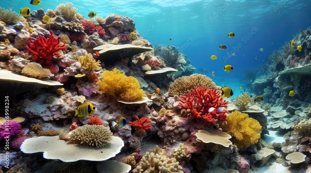 an image of a coral reef with many different types of fish and other corals an image of a coral reef with many different types of fish and other corals