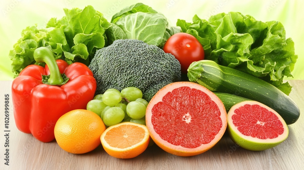 Close-up of vibrant fresh vegetables and fruits on wooden table, symbolizing healthy blood pressure foods, emphasizing natural nutrition and wellness. Close-up of vibrant fresh vegetables and fruits on wooden table, symbolizing healthy blood pressure foods, emphasizing natural nutrition and wellness.