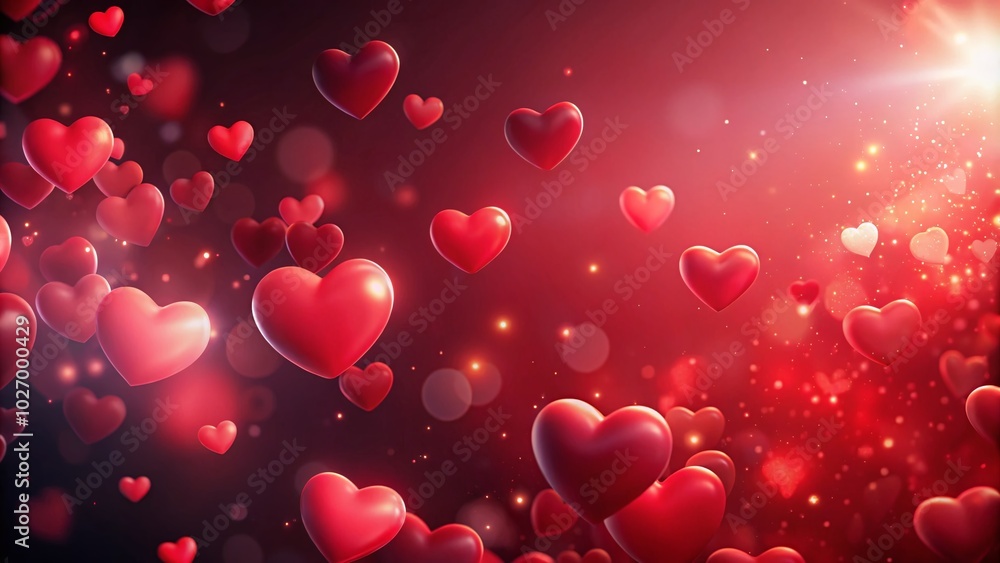Red Hearts Abstract Background Animation for Romantic Themes and Designs Red Hearts Abstract Background Animation for Romantic Themes and Designs