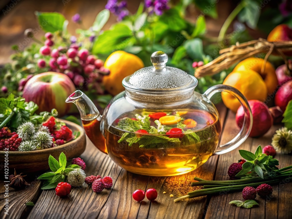 Refreshing Herbal Tea Infusion with Vibrant Ingredients for Natural Wellness Refreshing Herbal Tea Infusion with Vibrant Ingredients for Natural Wellness