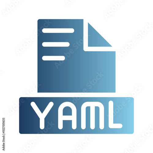 Yaml document file text icons, with stylish gradient fill. Can be used for websites, UI and mobile apps.