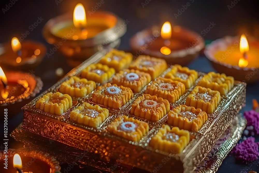 Happy Diwali festival celebration and snacks Happy Diwali festival celebration and snacks