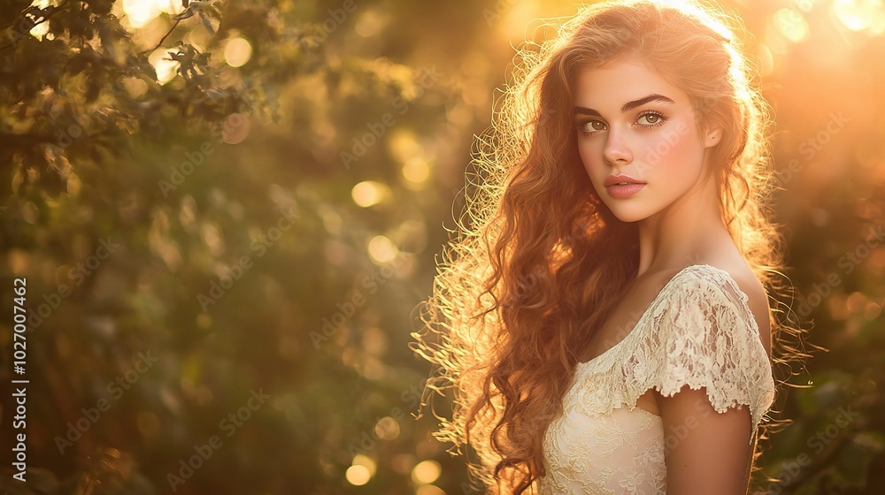 Ethereal Portrait of a Young Woman in Nature Ethereal Portrait of a Young Woman in Nature