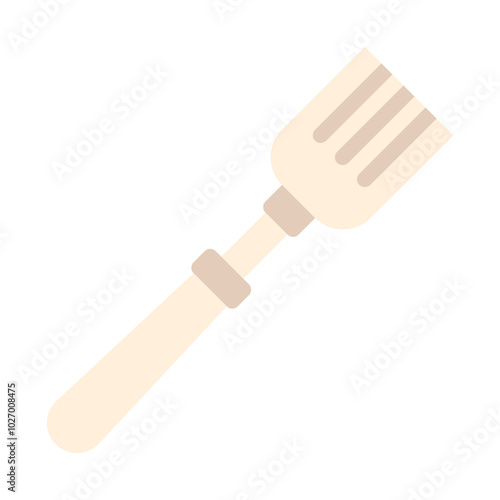 A simple and elegant kitchen spatula, perfect for flipping, serving, and scraping in various cooking and baking tasks.
