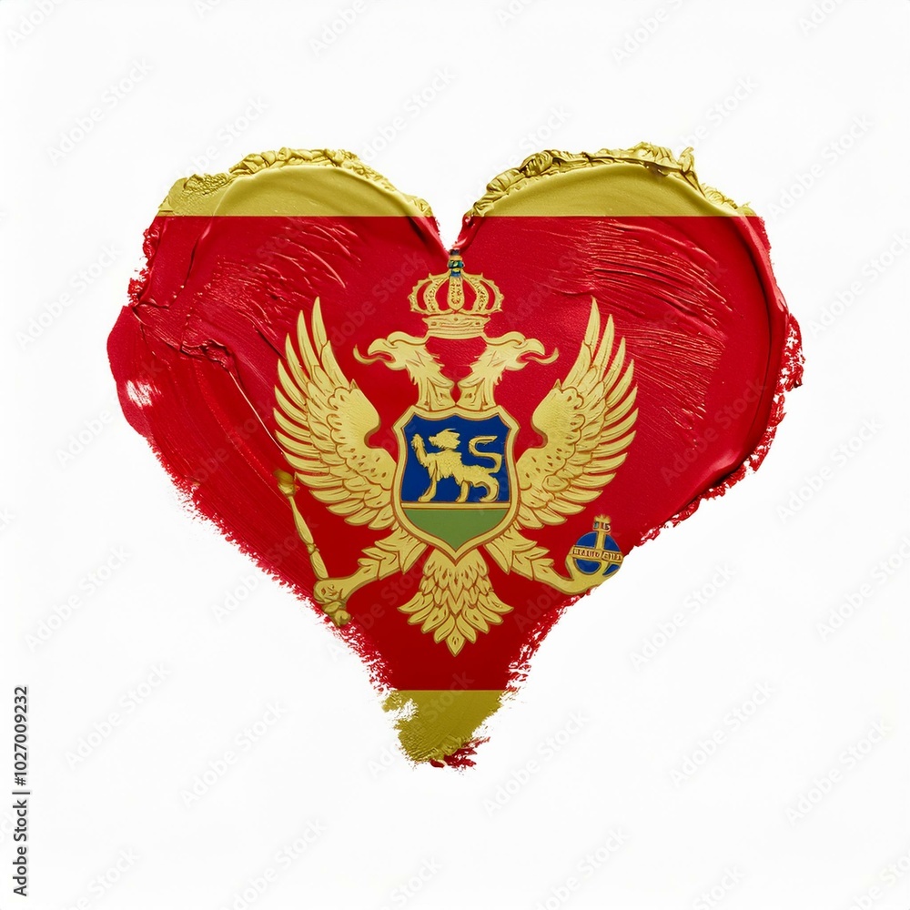 モンテネグロの国旗のハート(Heart from liquid Montenegro flag on white.)
モンテネグロの国旗のハート(Heart from liquid Montenegro flag on white.)