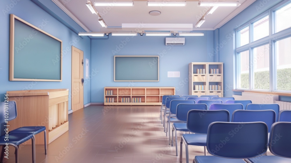 Fototapeta premium Modern school interior setup 
